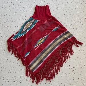 💘 TASHA POLIZZI - WESTERN FRINGED PONCHO INDIAN BLANKET